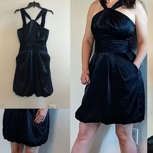 Formal David's Bridal black satin looking dress